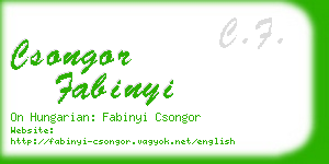 csongor fabinyi business card
